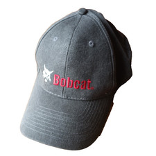 Bobcat Tractors Baseball Style Cap Hat Grey Adjustable Embroidered Logos