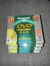 3 x PANASONIC DVD-RAM DISCS