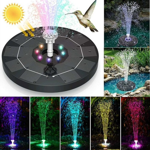 Solar fountain pump with led - fountain,