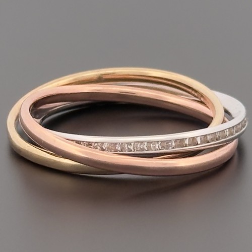 9ct multi toned - gold, simulated