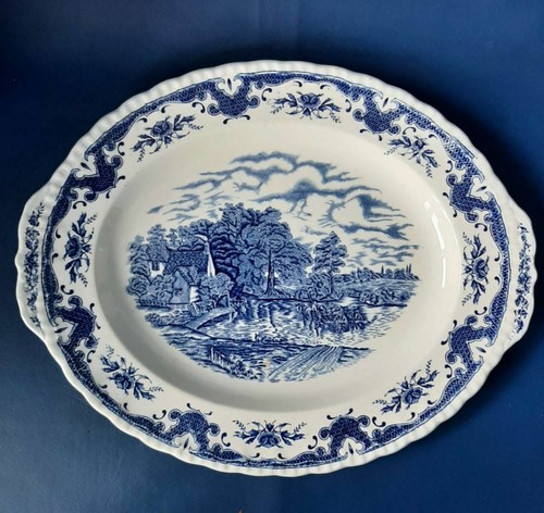 Vintage blue white w h - w,