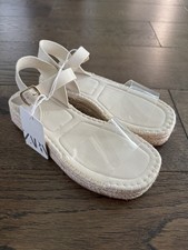Zara Low Wedge Sandals Clear