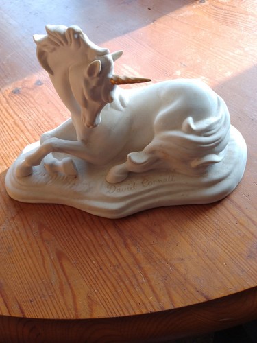 Porcelain unicorn figurine - unicorn,