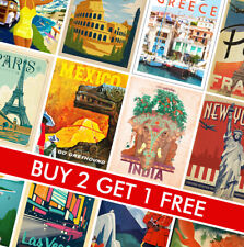 VINTAGE TRAVEL POSTERS - Classic Prints - A4 A3 A2 - Home Wall Art Decor