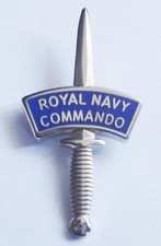 ROYAL NAVY COMMANDO LAPEL PIN OR WALKING STICK MOUNT
