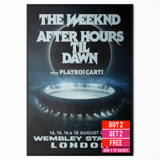 The Weeknd UK 2026 Concert poster UK Tour 2026 music tour Gig memorabilia.