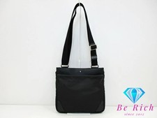 Montblanc  Shoulder Bag Nylon Leather Black Logo Crossbody  Bk8872