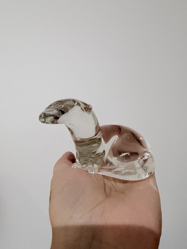 Hand blown studio glass otter - hand,
