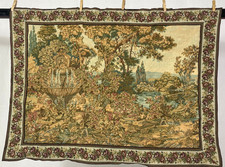 Vintage French Beautiful Forest Scene Wall Hanging Tapestry 110x83 cm