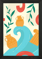 Flower Vase Modern Art Framed