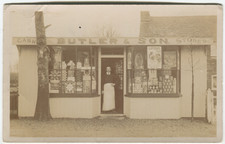 BUTLER & SON, SHOP FRONT, BECKLEY NEAR RYE, - East Sussex Postcard, Real Photo