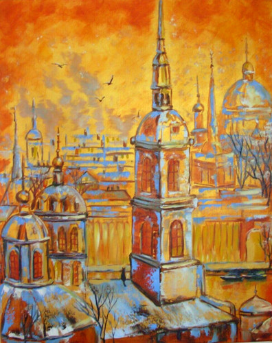 Golden city original oil - original,