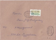 Germany 1981 230pfg Machine Label FDC Bahnpost Heidelberg-Saarbrucken FDC VGC