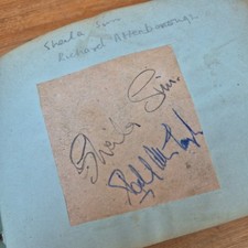 VINTAGE Autograph Book 1950s RICHARD ATTENBOROUGH SHEILA SIM SIGNED Lots More 