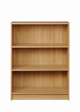Low Wide Bookcase with 4