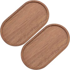 GORGECRAFT 2Pcs Oval Wood Tray