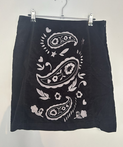 Boden black corduroy paisley - black,