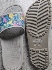 Ladies Womens slider style multicolour Crocs w 10 (fits UK 8-9)