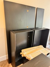 IKEA Malm Double Bed Frame with 4 Storage Drawers Dark Brown