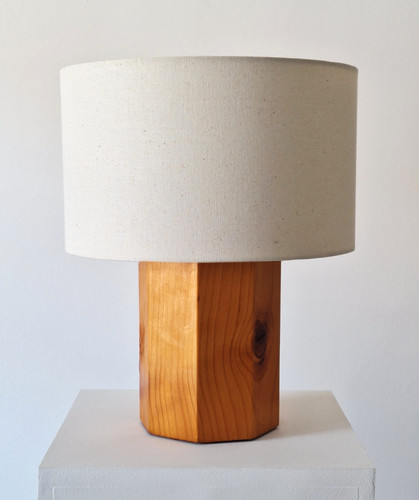 1970s vintage pine lamp