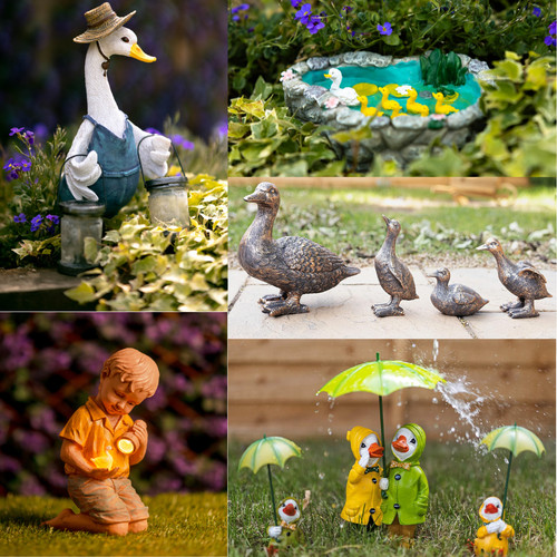 Novelty duck garden ornament - garden,