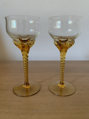 Vintage pair amber twisted - vintage,