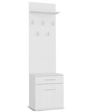 White Duo Hanger Wardrobe Clothes Rail Storage Organiser UK