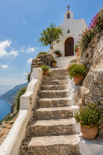Stone steps climbing a - steps,