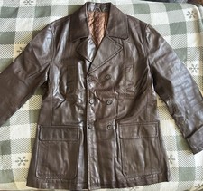 Vintage 1970s leather jacket - leather,