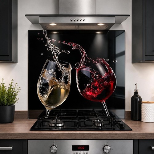 Printed glass kitchen - glass,