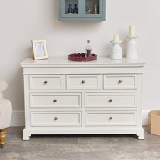 Large Ivory 7 Drawer Chest of