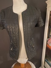 zara faux leather quilted jacket
