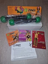 Official Zumba Toning Sticks Set - Green / Black - Pack of 2 (1lb)