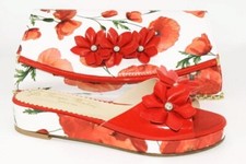 Floral Italian matching shoes