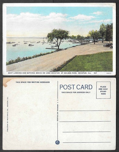 Old illinois postcard - old,