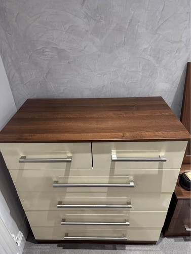 Chest draw walnut cream - chest,