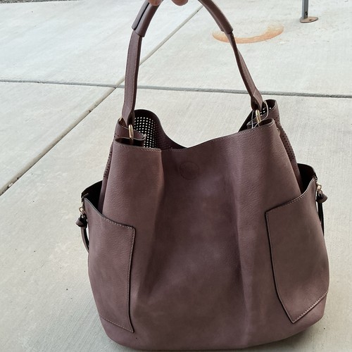 Mauve purple hobo shoulder bag - hobo,