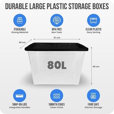 Plastic Storage Boxes Clear