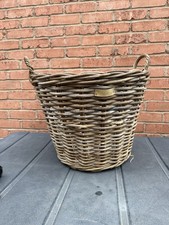 Large Round Wicker Log Basket