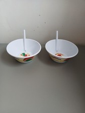 Kellogg's Cornflakes Sip Up 2 Kids Cereal Bowls with Straw-  2012-14