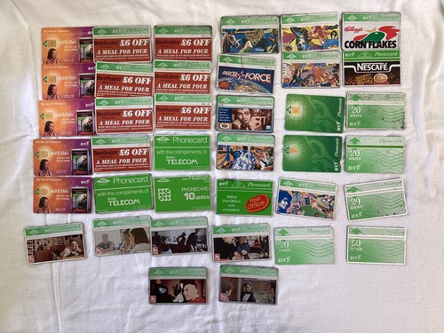 X38 old phonecards with - x38, bt