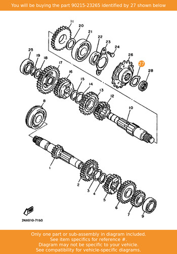 Yamaha washer lock - washer,,