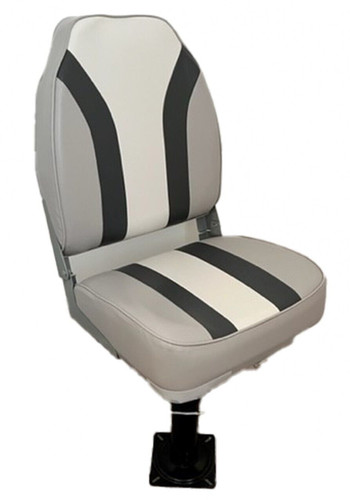 Grey folding boat seat - seat, &