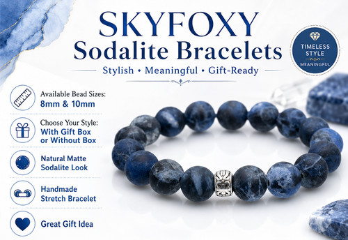 Matte sodalite beaded bracelet - beaded,