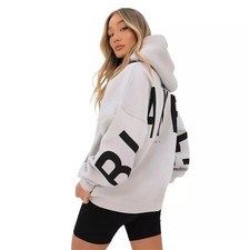Women's Blakey print hoodie pullover hooded sweatshirt loose casual sports tops.
