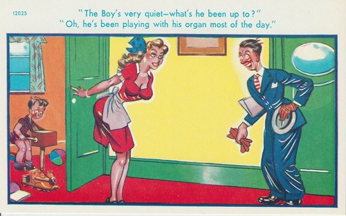 Vintage saucy seaside postcard - saucy,