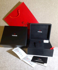 Complete Tudor Watch Presentation Box with Bag, Tags & Booklets