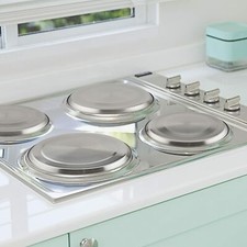 4x Hob Covers Stainless Steel