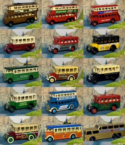 Lledo buses single double - buses,