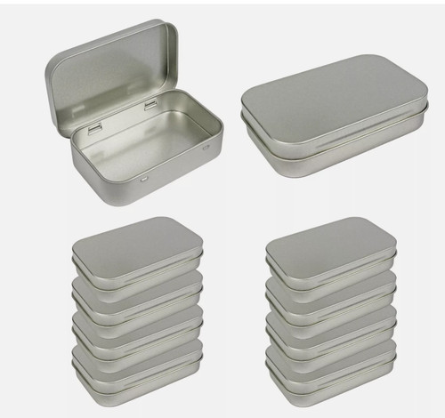 Tobacco tin silver 1oz - x,